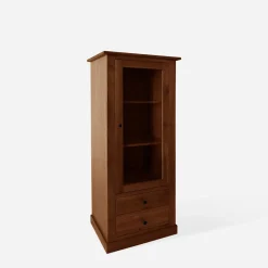 inny Witryna niska z litego drewna z szufladami STELLA dąb koniakowy