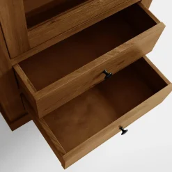 inny Witryna niska z litego drewna z szufladami STELLA dąb rustykalny