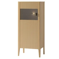 Witryny| Witryna niska z ryflowaniem i oświetleniem NAVARRA lewa