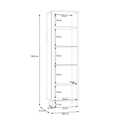 Witryny|FORTE Witryna ryflowana wąska FIXSMILE