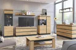 Witryny| Witryna wąska do salonu CORTE prawa