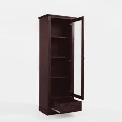 inny Witryna wąska z litego drewna PAOLA brzoza mahoń