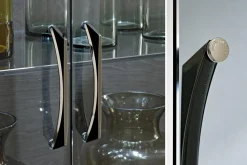 Modum Witryna wąska z oświetleniem ELITE DAY srebrna brzoza