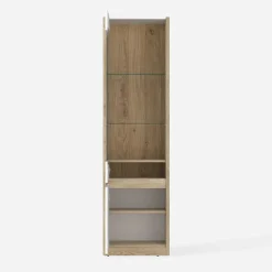 Witryny|inny Witryna wysoka CALIMA dąb cremona biała