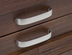 DiTrendi Witryna wysoka ciemny brąz PARIS