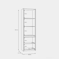 FORTE Witryna wysoka OAK SQUERE