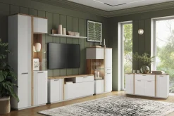 Witryny| Witryna wysoka ryflowana MATEO 210 cm