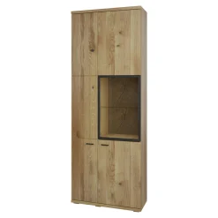 Witryny| Witryna z drewnianym frontem FLORA wysoka