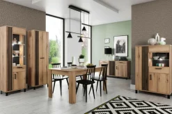 Witryny|Furni Home Witryna z lamelami NOEL