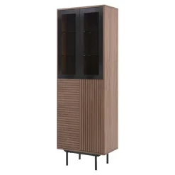 Witryny| Witryna z ryflowaniem orzechowa DAVIDI