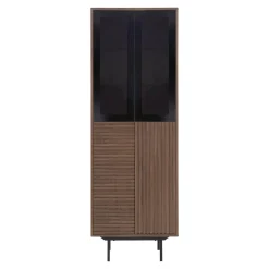 Witryny| Witryna z ryflowaniem orzechowa DAVIDI