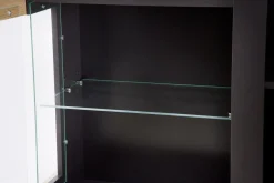 Witryna z szarym dekorem CORTE lewa