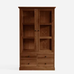 Witryny|inny Witryna z szufladami z litego drewna STELLA dąb koniakowy