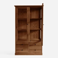 Witryny|inny Witryna z szufladami z litego drewna STELLA dąb koniakowy