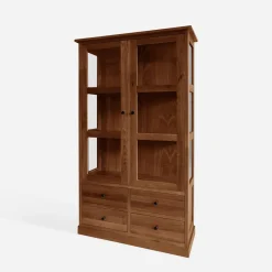 Witryny|inny Witryna z szufladami z litego drewna STELLA dąb koniakowy