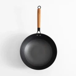 Wok żeliwny czarny FERRO 30 cm