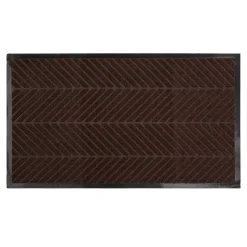 Wycieraczka brązowa jodełka 45x75 cm