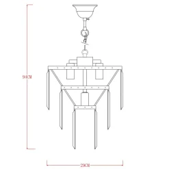 Zumaline Żyrandol chrom AMEDEO 29 cm