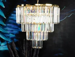 Żyrandole|Lampy Wiszące|Zumaline Żyrandol chrom AMEDEO 39 cm