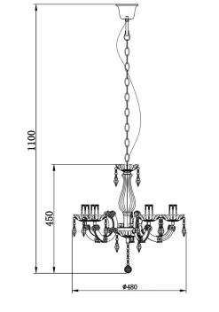 Żyrandole|Lampy Wiszące|Zumaline Żyrandol MAGNOLIA