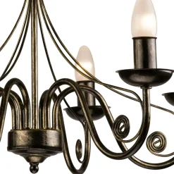 inny Żyrandol świecznikowy retro czarno-złoty DONATO