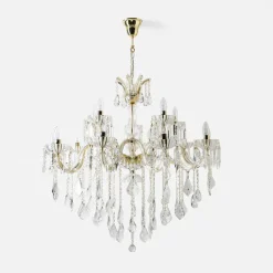 Zumaline Żyrandol świecznikowy retro złoty CHATEAU 100 cm
