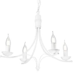 Żyrandole|Lampy Wiszące|inny Żyrandol wiszący retro biały LUCY