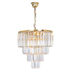 Zumaline Żyrandol złoty AMEDEO 39 cm