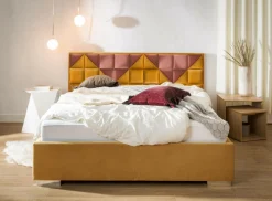 Panele Ścienne|Frizy Zagłówek do łóżka FIBI 140x110,miodowy