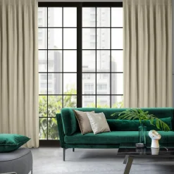 Eurofirany Zasłona do salonu beżowa MADLEN 140x300 cm