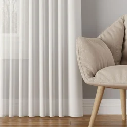 inny Zasłona do salonu biała BASIC 145x260 cm