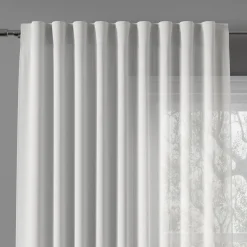 inny Zasłona do salonu biała BASIC 145x300 cm