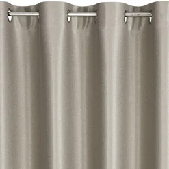 Eurofirany Zasłona do salonu ciemnobeżowa SELINA 140x250 cm