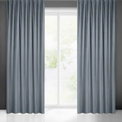 Firany, Zasłony I Akcesoria|Eurofirany Zasłona do salonu grafitowa MADLEN 140x300 cm
