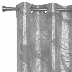 Firany, Zasłony I Akcesoria| Zasłona do salonu na przelotkach szara VANUA 140x260 cm