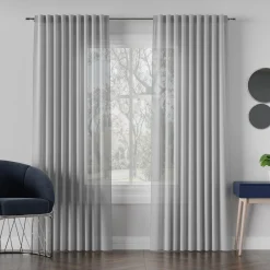 inny Zasłona do salonu pastelowy szary BASIC 145x250 cm