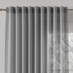 inny Zasłona do salonu szara BASIC 145x300 cm