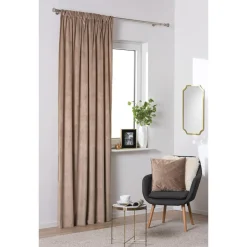 Zasłona do salonu taupe BILO 140x260 cm