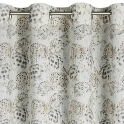 Eurofirany Zasłona do salonu z dodatkiem lnu naturalna MIRA 140x250 cm