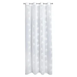 Firany, Zasłony I Akcesoria|Eurofirany Zasłona na przelotkach biala JESSI 140x260 cm