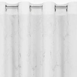 Firany, Zasłony I Akcesoria|Eurofirany Zasłona na przelotkach biało-srebrna EMILI 140x250 cm