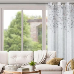 Eurofirany Zasłona na przelotkach biało-beżowa ANA 140x250 cm