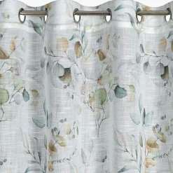 Firany, Zasłony I Akcesoria|Eurofirany Zasłona na przelotkach biało-niebieska SENA 145x250 cm