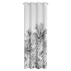 Eurofirany Zasłona na przelotkach czarno-biała NERINA 140x250 cm