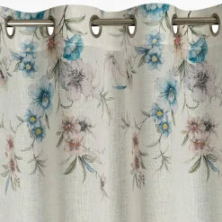Eurofirany Zasłona na przelotkach w kwiaty IVY 140x250 cm