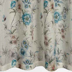 Eurofirany Zasłona na przelotkach w kwiaty IVY 140x250 cm