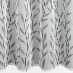 Firany, Zasłony I Akcesoria|Eurofirany Zasłona na taśmie biało-stalowa GLORI 140x270 cm