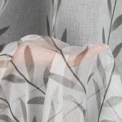 Firany, Zasłony I Akcesoria|Eurofirany Zasłona na taśmie biało-stalowa GLORI 140x270 cm