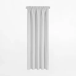 Eurofirany Zasłona na taśmie srebrna SUZAN 135x270 cm