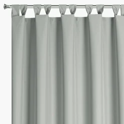 Tekstylia Zewnętrzne|Firany, Zasłony I Akcesoria|Eurofirany Zasłona na taras z szelkami na rzepy srebrna GARDEN 155x220 cm